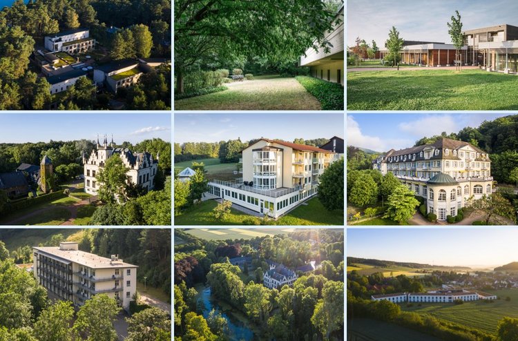 Collage verschiedener Oberberg Kliniken