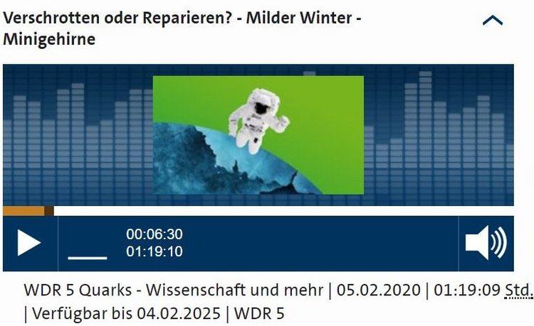 Vorschau WDR 5 Quarks