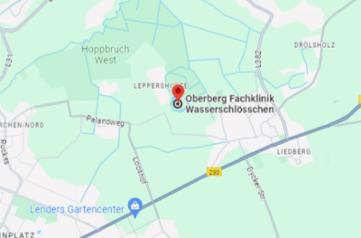 Google Maps Karte zur Lage des Wasserschlösschen